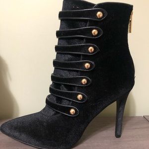 New Ankle Boots Velvet Black Size 7.5